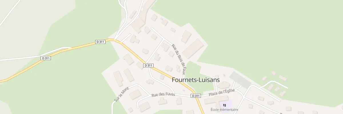 Plan du 1 Rue du Bois de Faux à Fournets-Luisans