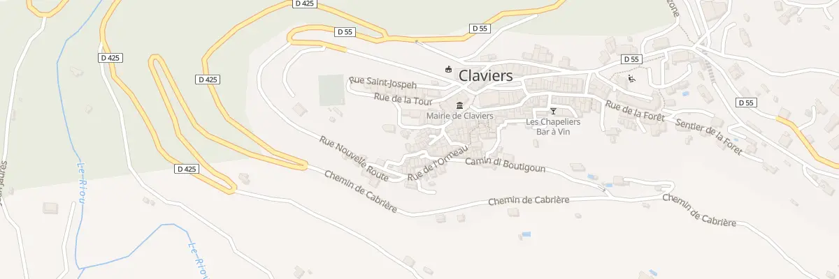 Plan de Mte Saint Sylvestre à Claviers
