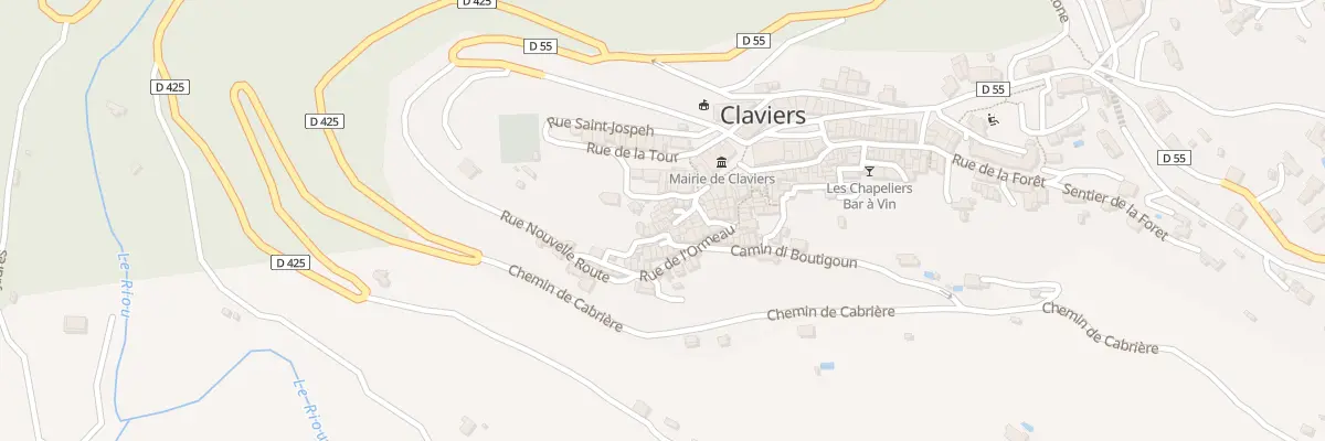 Plan du 2 Rue de la Boucherie à Claviers