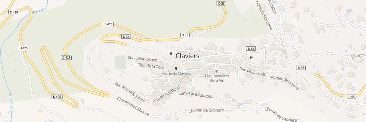 Plan du 1 Pl Marius Ollivier à Claviers