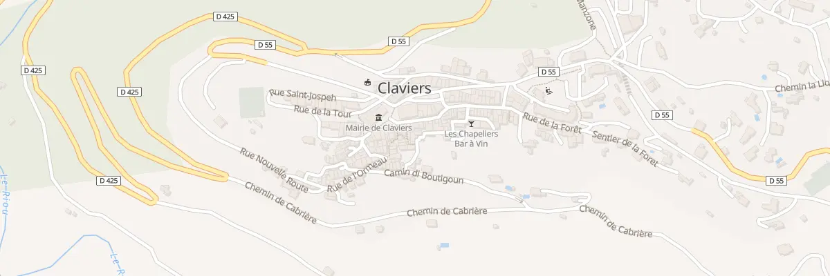 Plan du 1 Tra sous la Fontaine à Claviers