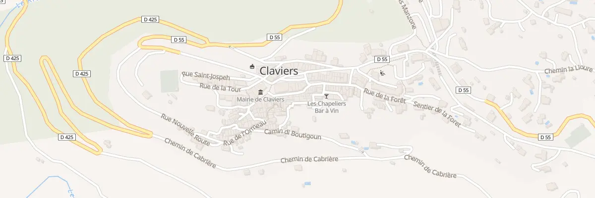 Plan du 12 Rue Jean Cabasson à Claviers