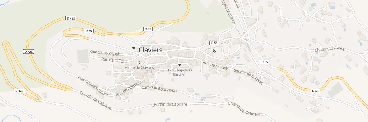 Plan du 38 Rue Jean Cabasson à Claviers