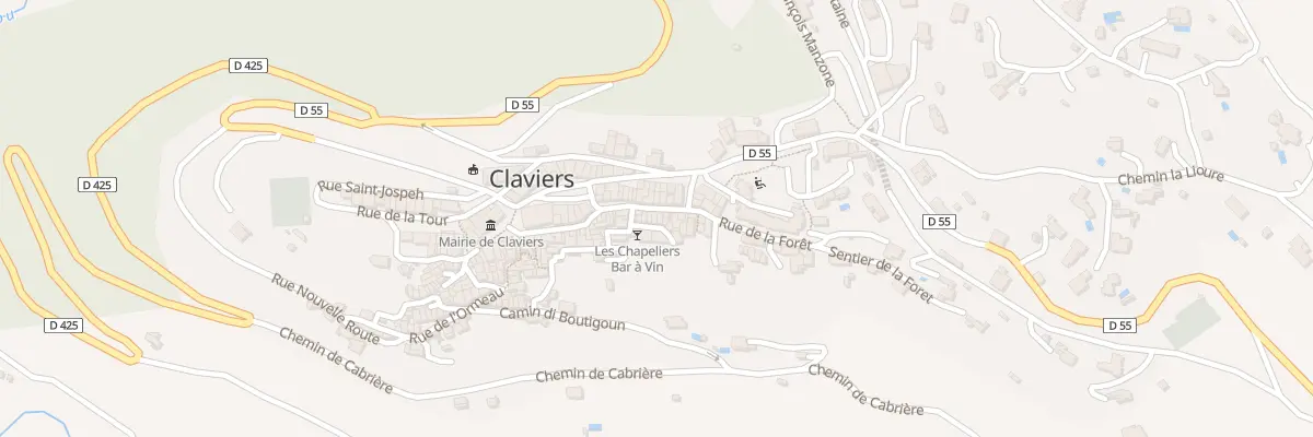Plan du 40 Rue Jean Cabasson à Claviers