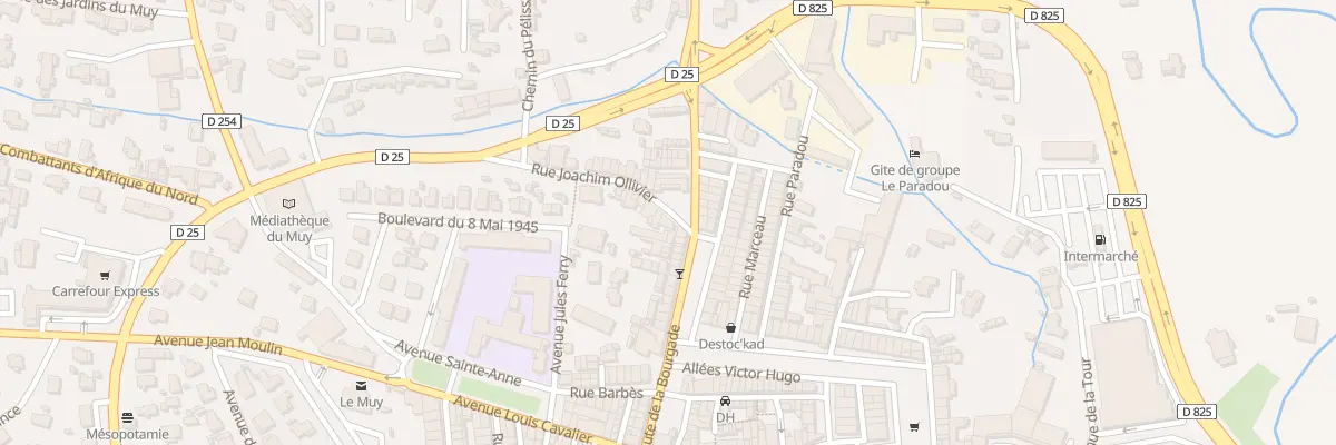 Plan du 1 Rue Joachim Ollivier au Muy