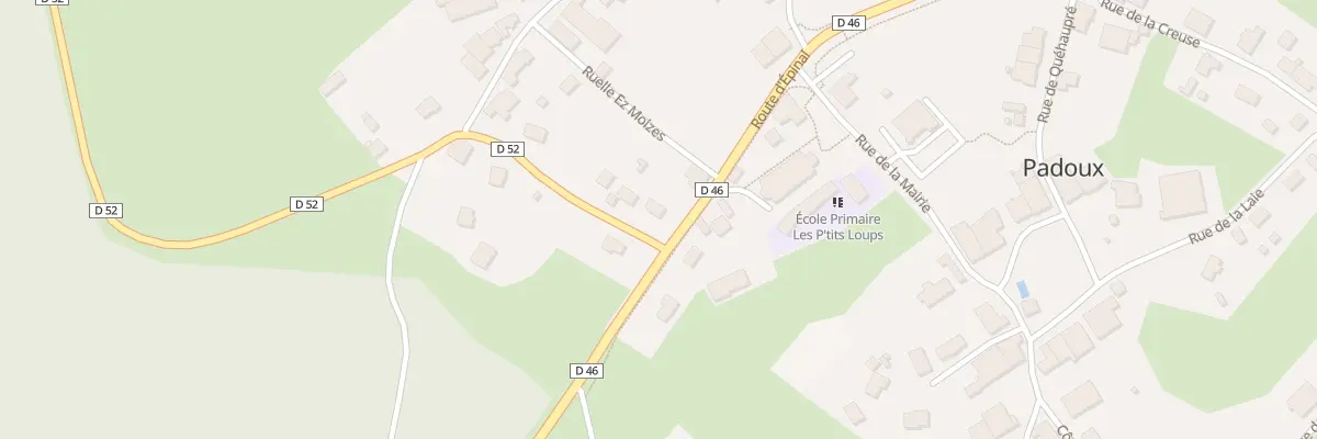 Plan du 2 Rte de Badménil à Padoux