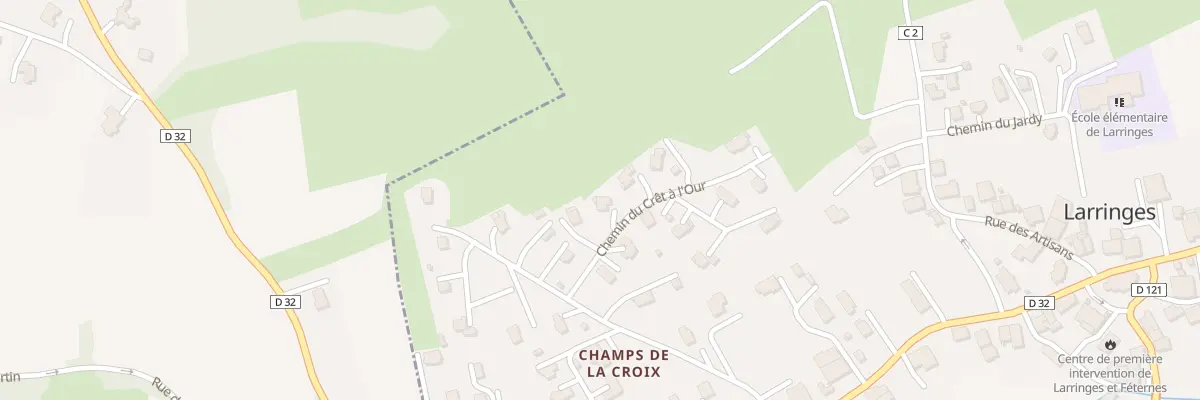 Plan du 5 Che du Crêt À l’Our à Larringes