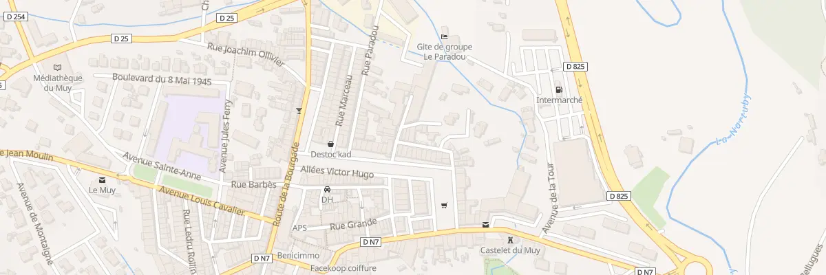 Plan du 1 Rue des Portiques au Muy