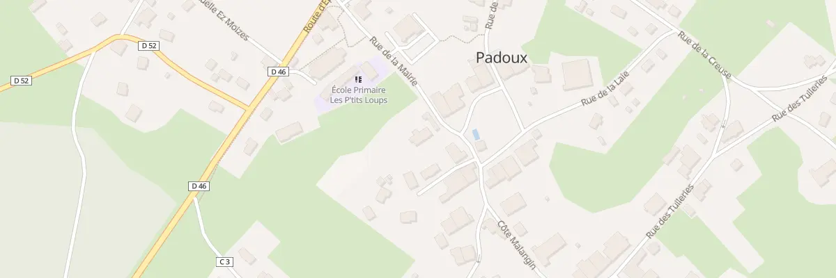 Plan du 16 Pl du Centre à Padoux
