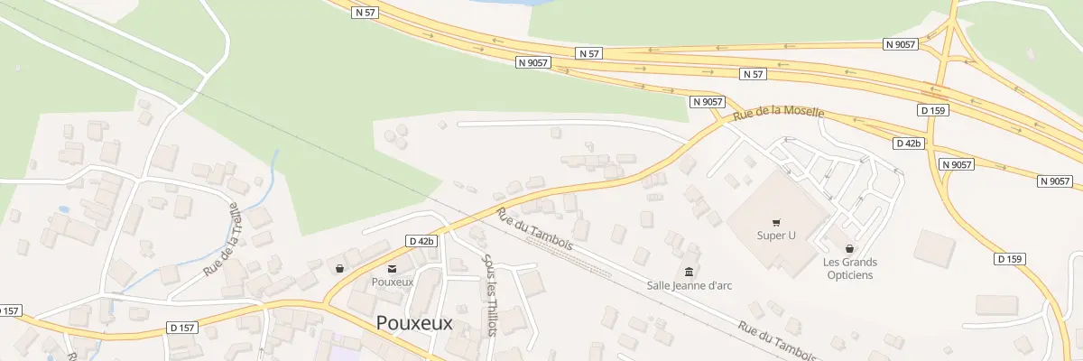 Plan du 65 Rue de la Moselle à Pouxeux