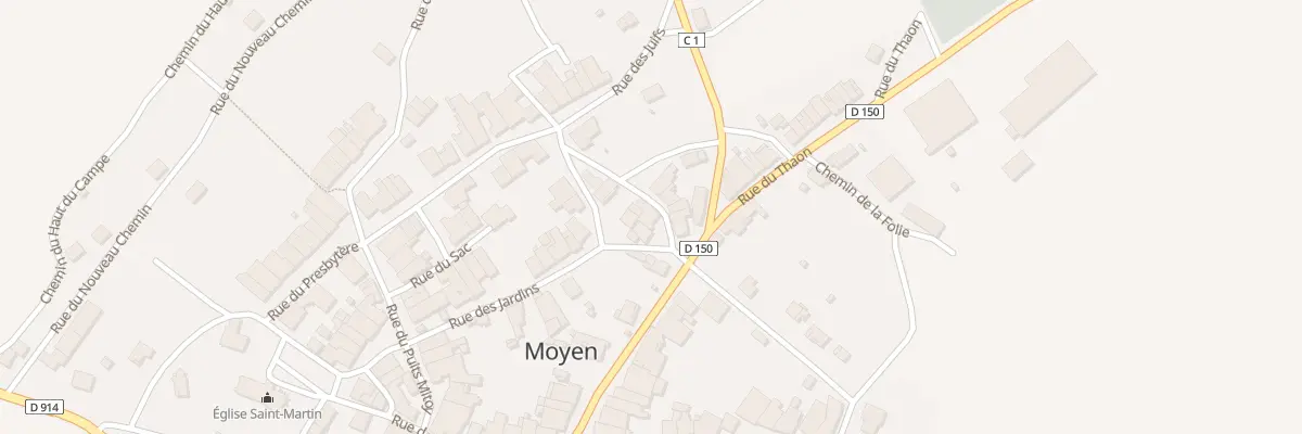 Plan du 1 Rue du Petit Thaon à Moyen