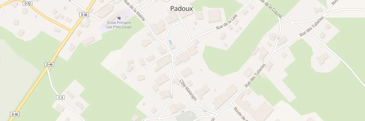 Plan du 20 Pl du Centre à Padoux