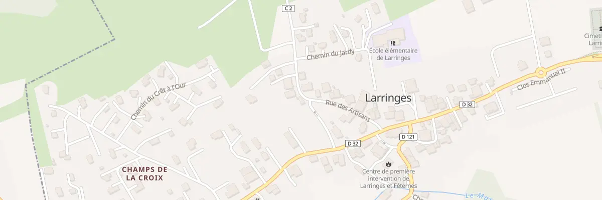 Plan du 85 Rte de la Contamine à Larringes