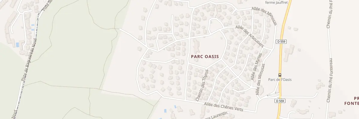Plan du 20 Ham Mediterrannee Parc Oasis à Gassin