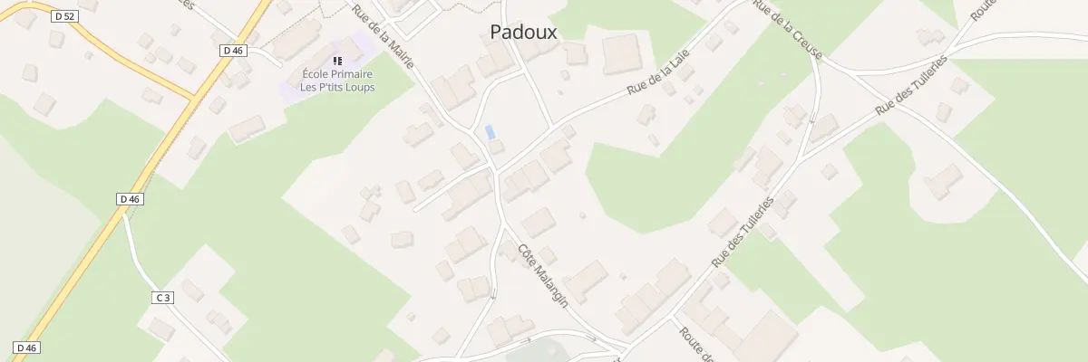 Plan du 22 Pl du Centre à Padoux