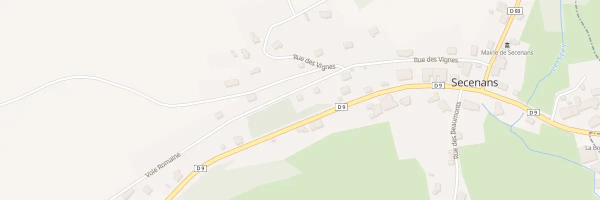 Plan du 1A Rue Voie Romaine à Secenans