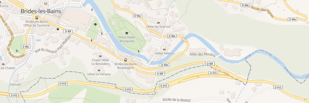 Plan du 12 Rue du pont rouge à Brides-les-Bains