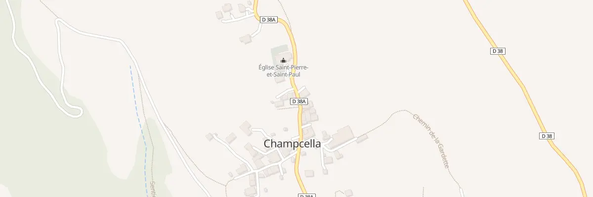 Plan du 10 Rue du Pied de Ville à Champcella
