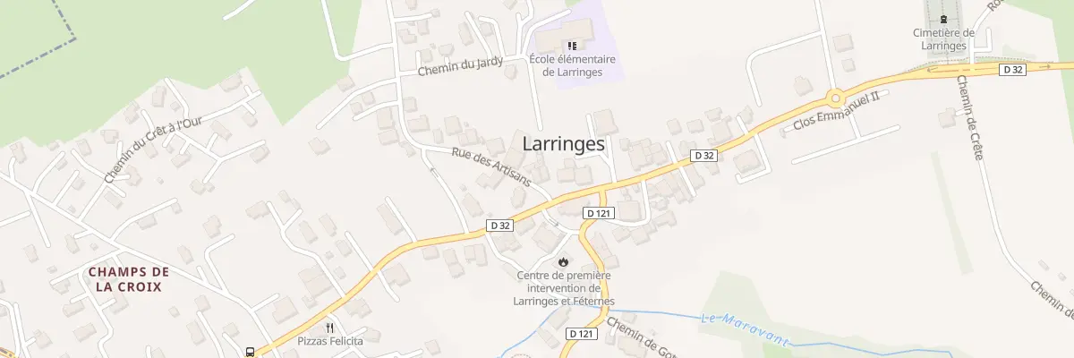 Plan du 7 Pl du Village à Larringes