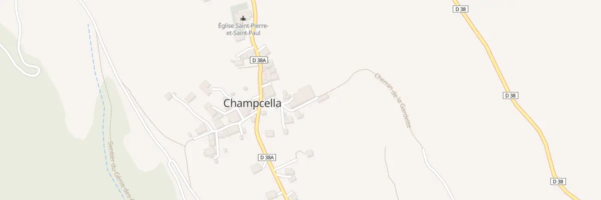 Plan du 73 Che de la Gardette à Champcella