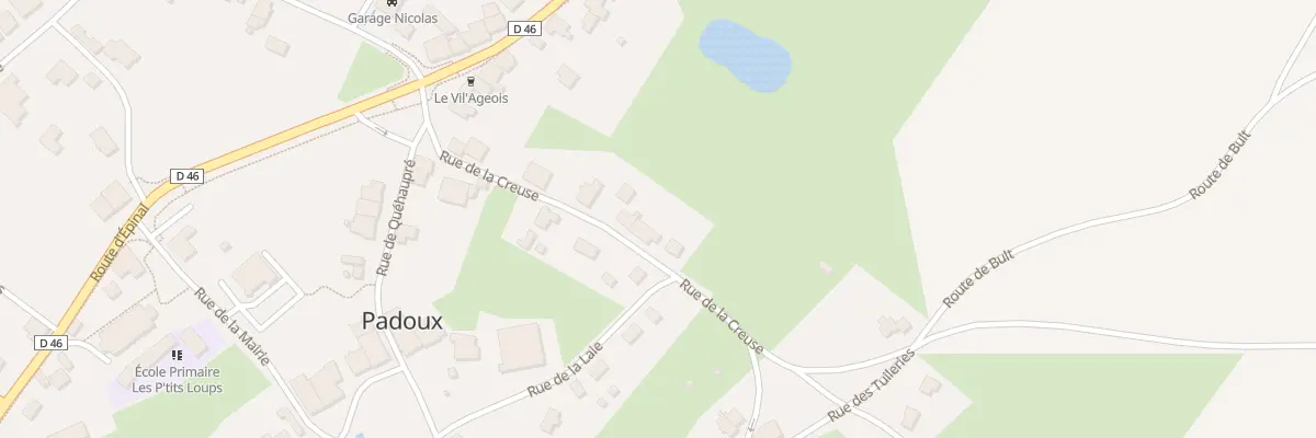 Plan du 9 Rue de la Creuse à Padoux