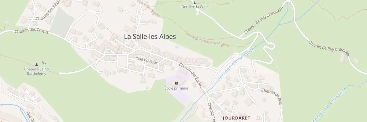 Plan du 96 Che des Écoles à La Salle-les-Alpes
