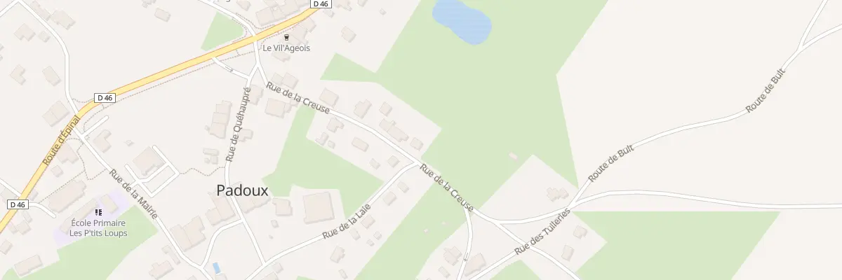 Plan du 11 Rue de la Creuse à Padoux