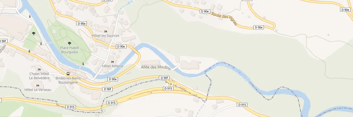 Plan du 1 All des Moulins à Brides-les-Bains