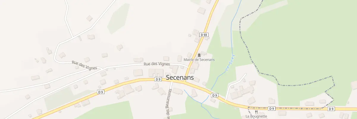 Plan du 4 Rue des Vignes à Secenans