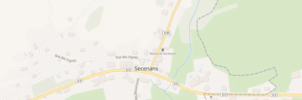 Plan du 2 Rue des Vignes à Secenans