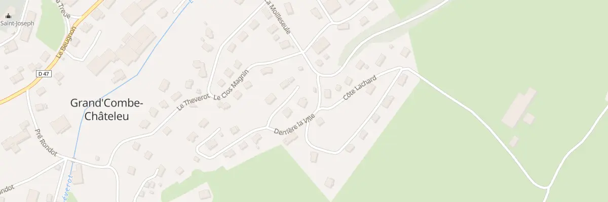 Plan du 2 Derriere la Ville à Grand’Combe-Châteleu