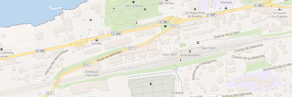 Plan du 40 Av De La Gare à Évian-les-Bains