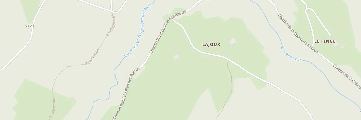 Plan du 211 Che Rural du Plan des Rasses à Bellevaux