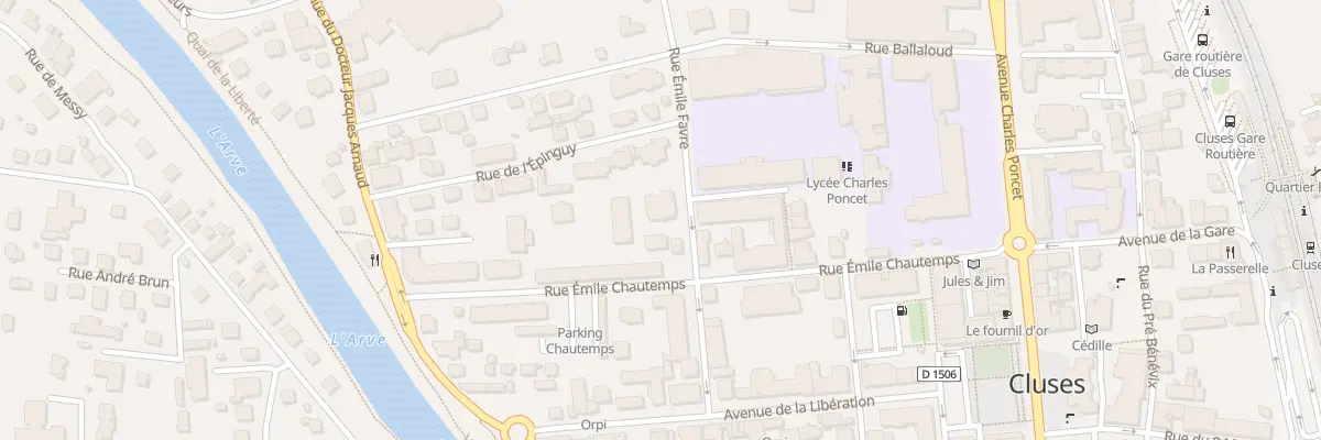 Plan du 15 Rue Émile Favre à Cluses