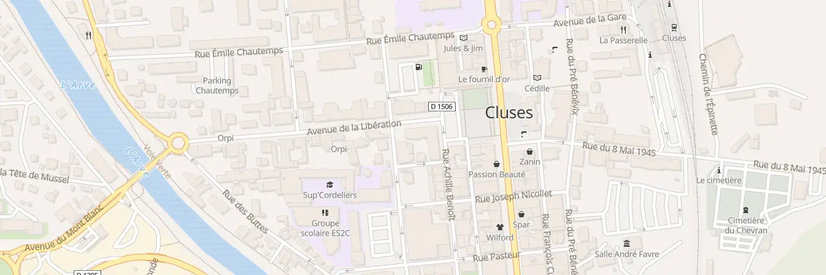 Plan du 30 Av de la Libération à Cluses