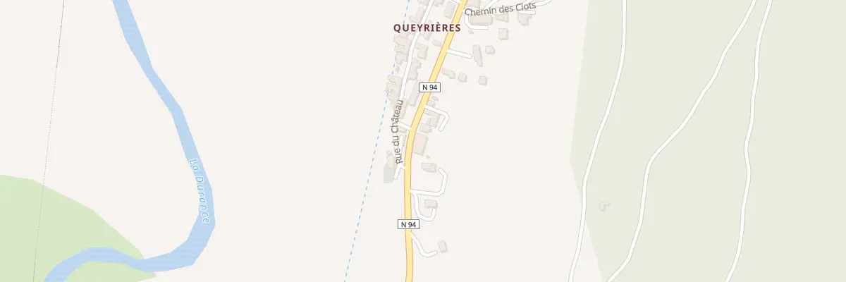Plan du 335 Rte Nationale de Queyrières à Saint-Martin-de-Queyrières
