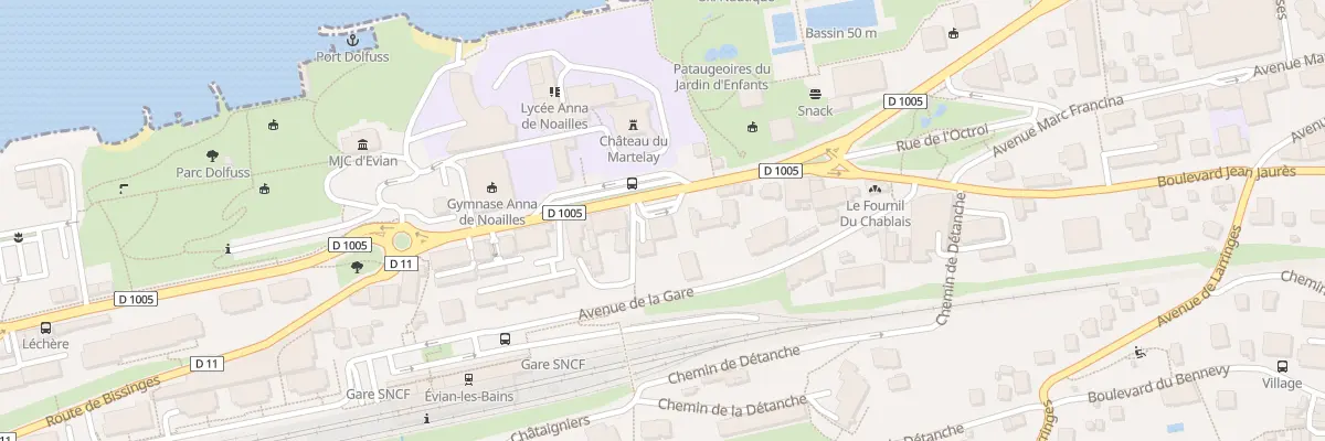 Plan du 9 Av Anna De Noailles à Évian-les-Bains