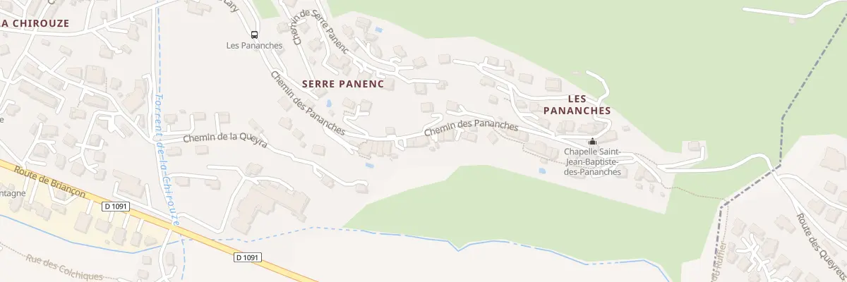 Plan du 264 Che des Pananches à La Salle-les-Alpes
