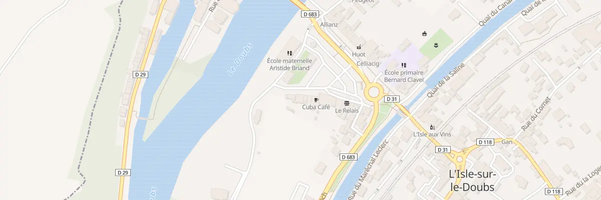Plan du 6 Pl Aristide Briand à L’Isle-sur-le-Doubs