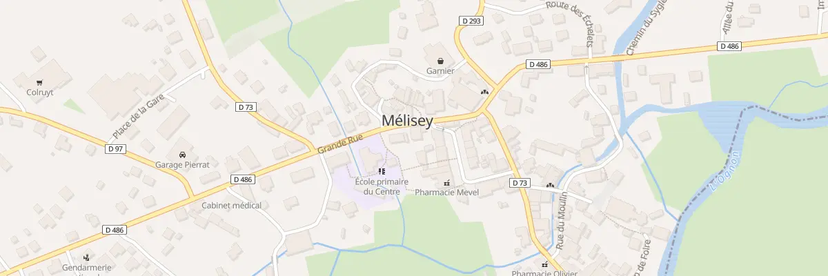 Plan du Village à Mélisey