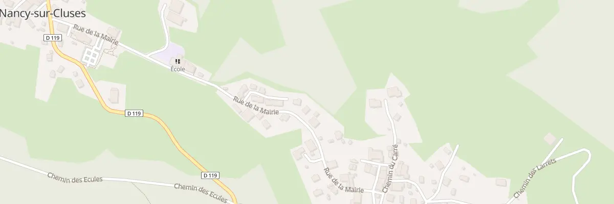 Plan de la Rue de la mairie à Nancy-sur-Cluses