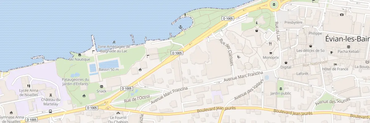 Plan du 7 Av du General Dupas à Évian-les-Bains