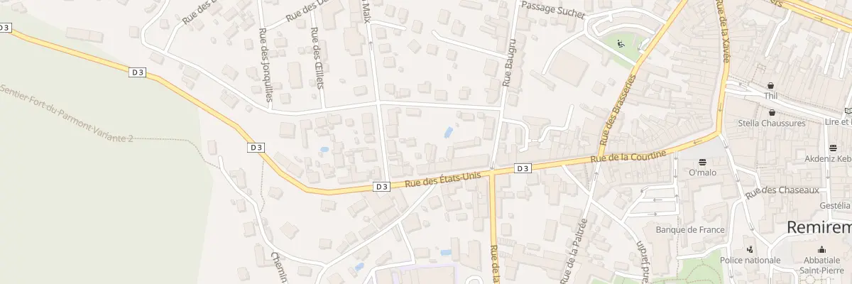 Plan du 14B Rue des Etats-Unis à Remiremont