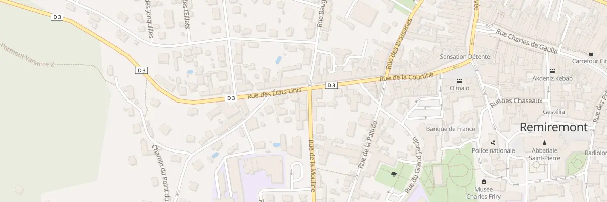 Plan du 1 Rue des Etats-Unis à Remiremont