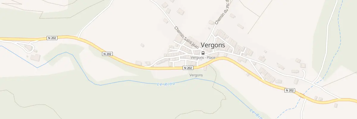 Plan du Village à Vergons