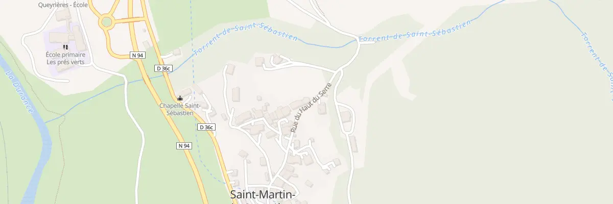 Plan du 71 Rue du Haut du Serre à Saint-Martin-de-Queyrières