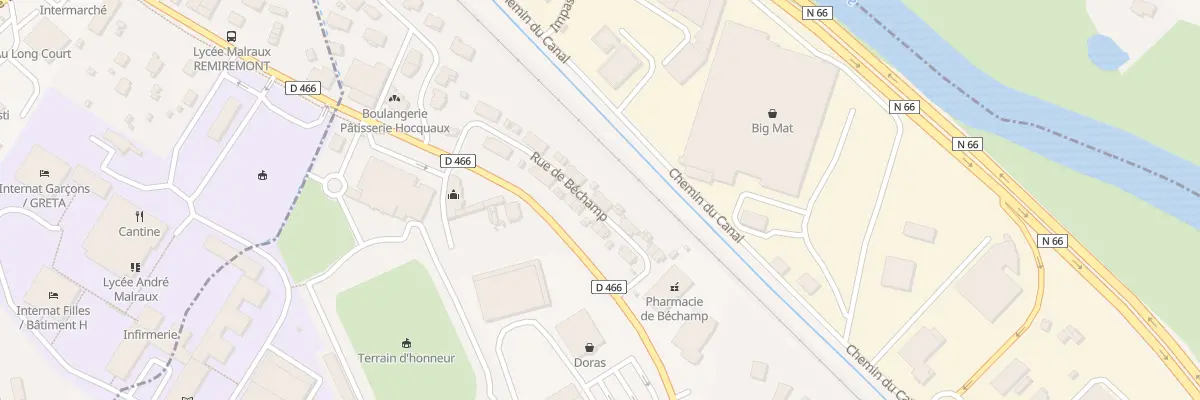 Plan du 12 Rue de Béchamp à Remiremont