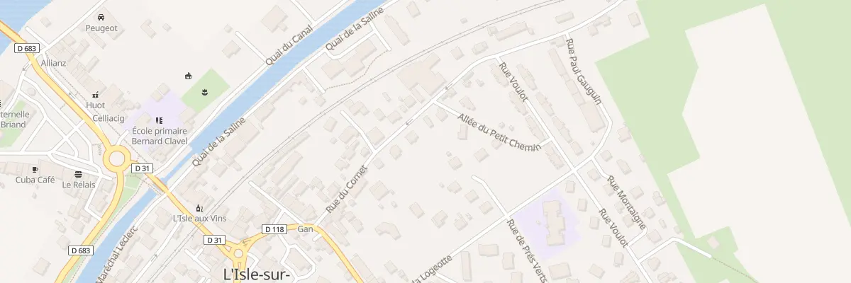 Plan du 34 Rue du Cornet à L’Isle-sur-le-Doubs