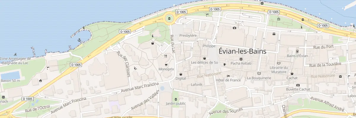 Plan du 8 Rue Du Lac à Évian-les-Bains
