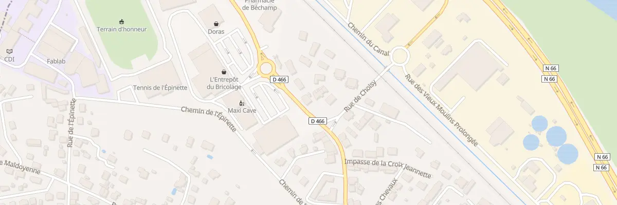 Plan du 22 Fg d’Epinal à Remiremont